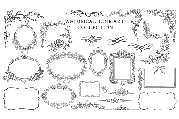 Download Whimsical Outline Style Vintage Frames - Frame Collection
