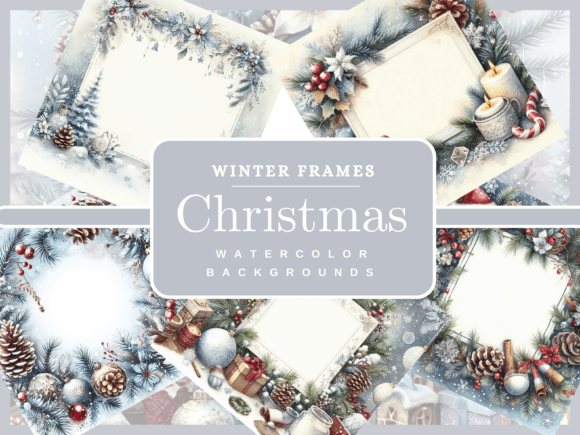 Download Winter Frame Christmas Background Bundle - Frame Collection