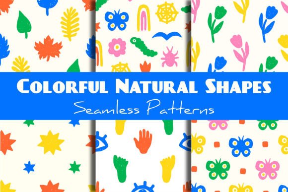 Download Colorful Natural Shapes Seamless Pattern - Natural Collection