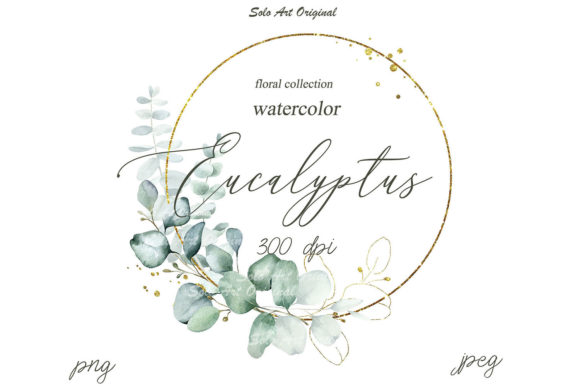 Download Eucalyptus Clipart Frame Watercolor - Frame Collection