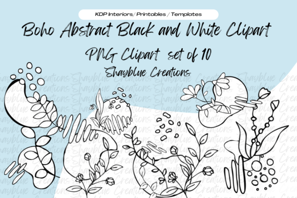 Download Abstract Boho Black and White Clipart - Abstract boho Collection