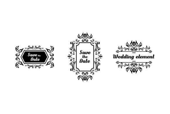 Download Set of Decorative Vintage Wedding Frame - Frame Collection