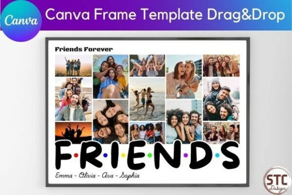 Download FRIENDS Photo Collage Canva Frame - Frame Collection
