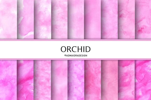 Download Orchid Watercolor Digital Paper - Watercolor digital paper Collection