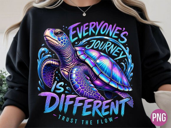 Download Sea Turtle Trust the Flow PNG Tshirt - Sea Collection
