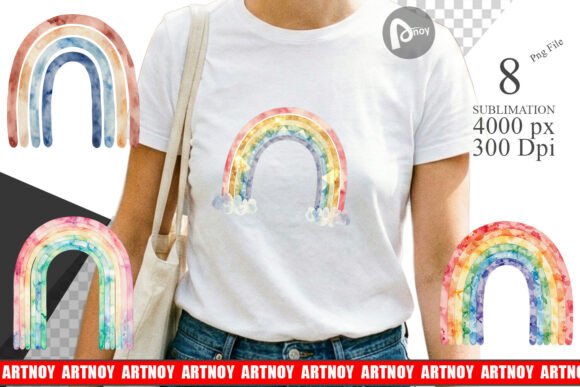 Download Abstract Boho Rainbow Sublimation PNG - Premium Resources