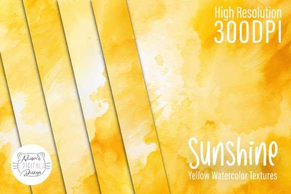 Download Sunshine Yellow Watercolor Textures - Watercolor textures Collection