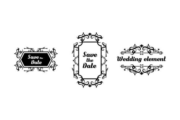 Download Set of Decorative Vintage Wedding Frame - Frame Collection