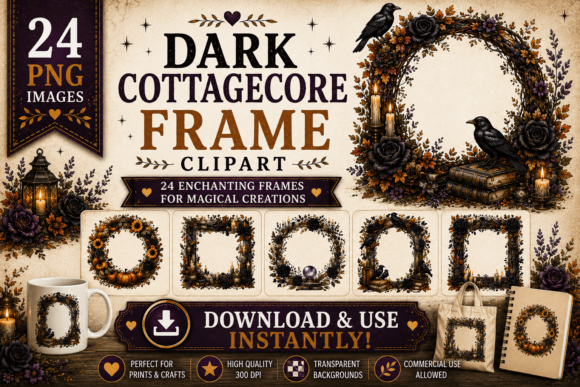 Download Dark Cottagecore Frame Clipart - Frame Collection