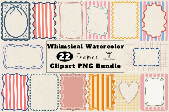 Download Whimsical Watercolor Frame Clipart Set - Frame Collection