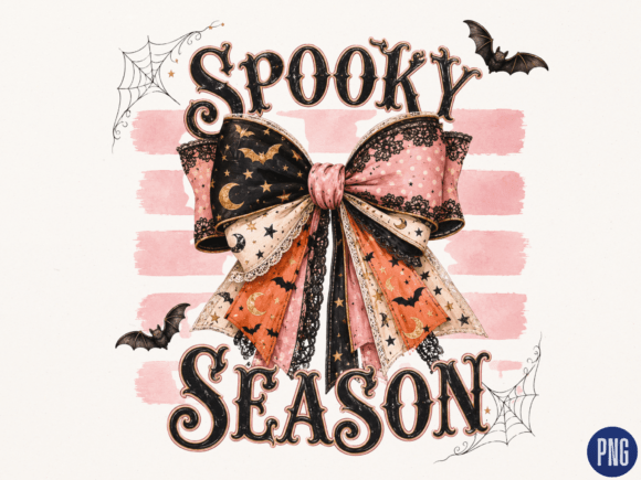 Download Coquette Spooky Season Halloween Bow PNG - Sea Collection